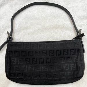 Authentic Fendi Zucchino Pochette Bag